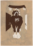 Artist: b'Thake, Eric.' | Title: b'Hillend Benefit' | Date: 1970 | Technique: b'linocut, printed in colour, from two blocks'