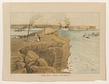 Title: Sydney Heads - entrance to Port Jackson | Date: c.1888 | Technique: chromolithograph, from three plates