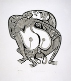 Artist: Morububuna, Martin. | Title: The legend of Moidakema | Date: c.1977 | Technique: screenprint, printed in black ink, from one photo-stencil