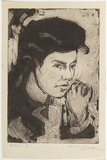 Artist: Armstrong, Ian. | Title: Kathleen. | Date: c.1955 | Technique: etching and aquatint printed in black ink with plate-tone (from one plate