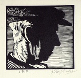 Artist: Davies, L. Roy. | Title: I.F.D. | Date: 1923 | Technique: wood-engraving, printed in black ink, from one block | Copyright: © The Estate of L. Roy Davies