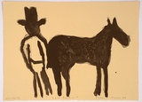 Artist: Moore, Robert. | Title: Self-portrait | Date: 1990 | Technique: lithograph, printed in black ink, from one plate