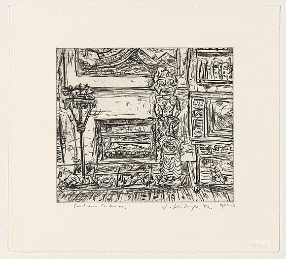 Artist: b'Senbergs, Jan.' | Title: b'Section interior' | Date: 1992 | Technique: b'etching, printed in black ink, from one plate' | Copyright: b'\xc2\xa9 Jan Senbergs' Artist: b'Senbergs, Jan.' | Title: b'Section interior' | Date: 1992 | Technique: b'etching, printed in black ink, from one plate' | Copyright: b'\xc2\xa9 Jan Senbergs'