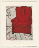 Artist: Hattam, Katherine. | Title: Point for TV aerial | Date: 1999, October | Technique: etching, printed in colour in intaglio and relief, from one plate; hand-coloured