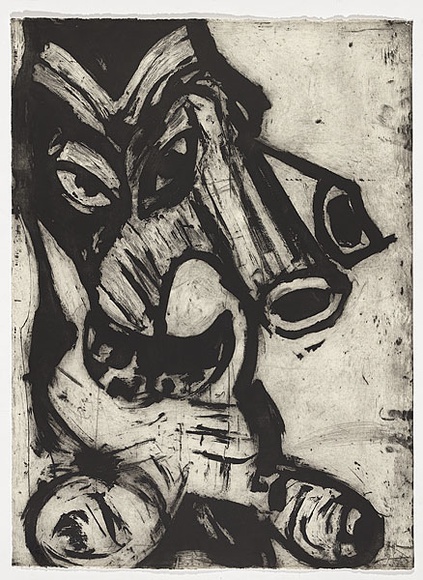 Artist: b'PARR, Mike' | Title: b'The psychopathic family, # 5.' | Date: 1994 | Technique: b'lift-ground aquatint, printed in black ink, from one copper plate' Artist: b'PARR, Mike' | Title: b'The psychopathic family, # 5.' | Date: 1994 | Technique: b'lift-ground aquatint, printed in black ink, from one copper plate'