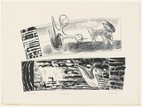 Artist: Gurvich, Rafael. | Title: Morning walk | Date: 1982 | Technique: lithograph, printed in black ink, from one stone | Copyright: © Rafael Gurvich