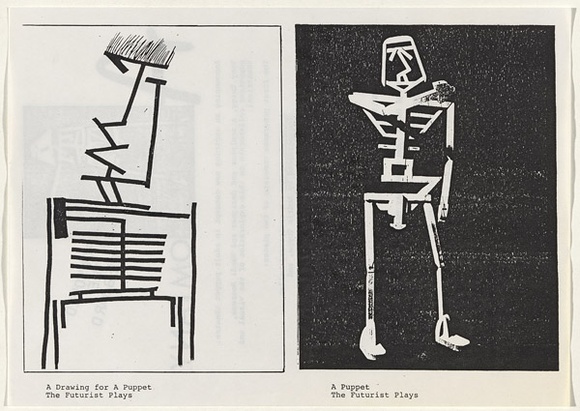 Artist: b'Twigg, Tony.' | Title: b'Performance invitation: A puppet company Roslyn Oxley Gallery' | Date: 1983 | Technique: b'photocopy' | Copyright: b'\xc2\xa9 Tony Twigg. Licensed by VISCOPY, Australia' Artist: b'Twigg, Tony.' | Title: b'Performance invitation: A puppet company Roslyn Oxley Gallery' | Date: 1983 | Technique: b'photocopy' | Copyright: b'\xc2\xa9 Tony Twigg. Licensed by VISCOPY, Australia'