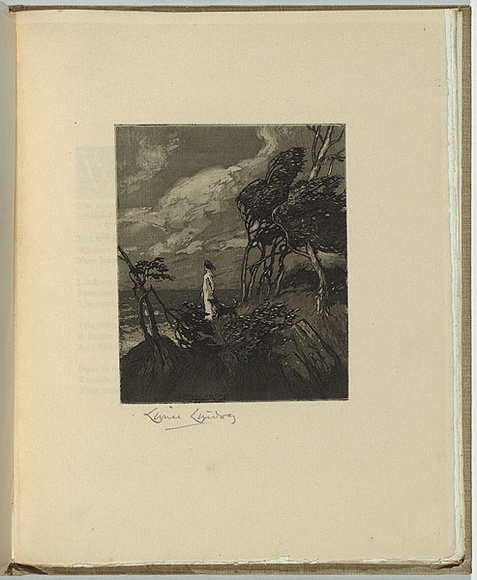 Artist: b'LINDSAY, Lionel' | Title: b'not titled (woman and dog on shore).' | Date: 1911 | Technique: b'etching and aquatint, printed in black ink, from one plate' | Copyright: b'Courtesy of the National Library of Australia' Artist: b'LINDSAY, Lionel' | Title: b'not titled (woman and dog on shore).' | Date: 1911 | Technique: b'etching and aquatint, printed in black ink, from one plate' | Copyright: b'Courtesy of the National Library of Australia'