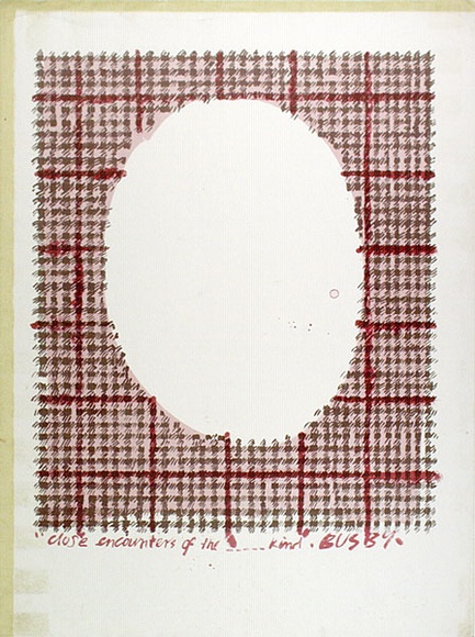 Artist: b'Moore, Mary.' | Title: b'Close encounter of the ...kind. Busby' | Date: 1980, April | Technique: b'lithograph, printed in colour, from three plates' | Copyright: b'\xc2\xa9 Mary Moore' Artist: b'Moore, Mary.' | Title: b'Close encounter of the ...kind. Busby' | Date: 1980, April | Technique: b'lithograph, printed in colour, from three plates' | Copyright: b'\xc2\xa9 Mary Moore'