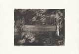 Artist: MEYER, Bill | Title: Cutting in space | Date: 1981 | Technique: etching and aquatint, printed in black ink, from one zinc plate (mitsui, precoated photo-engraving) | Copyright: © Bill Meyer