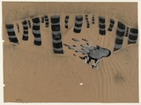 Artist: Amac. | Title: Running guy. | Date: 2004 | Technique: stencil, printed in colour, from multiple stencil