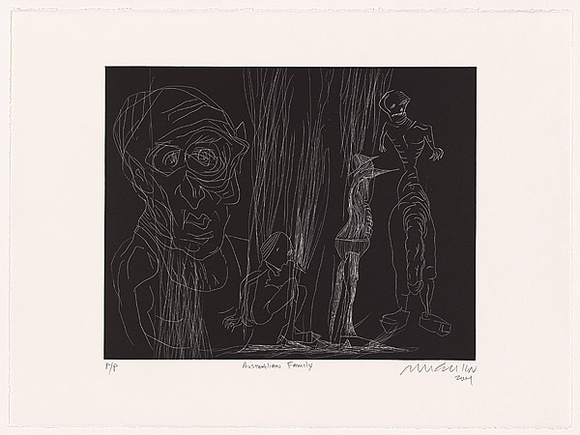 Artist: b'Cullen, Adam.' | Title: b'Australian family' | Date: 2001 | Technique: b'relief-etching, printed in black ink, from one plate'