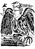 Artist: Gibb, Viva Jillian. | Title: Anti Kissinger | Date: 1983 | Technique: screenprint, printed in brown ink, from one stencil
