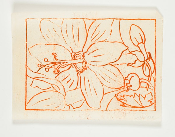 Artist: b'Sutherland, Jean.' | Title: b'not titled [big flower, rust edges]'
