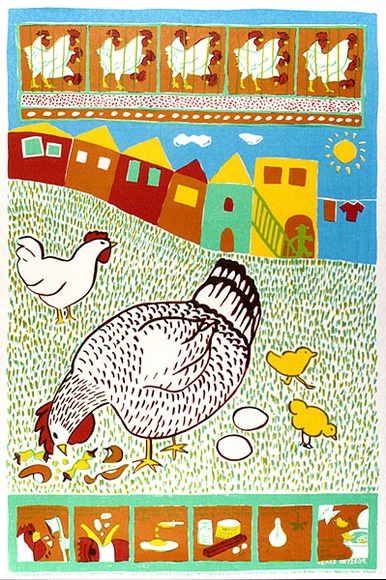 Artist: b'REDLETTER PRESS' | Title: b'Free range' | Date: 1989 | Technique: b'screenprint, printed in colour, from five stencils' Artist: b'REDLETTER PRESS' | Title: b'Free range' | Date: 1989 | Technique: b'screenprint, printed in colour, from five stencils'