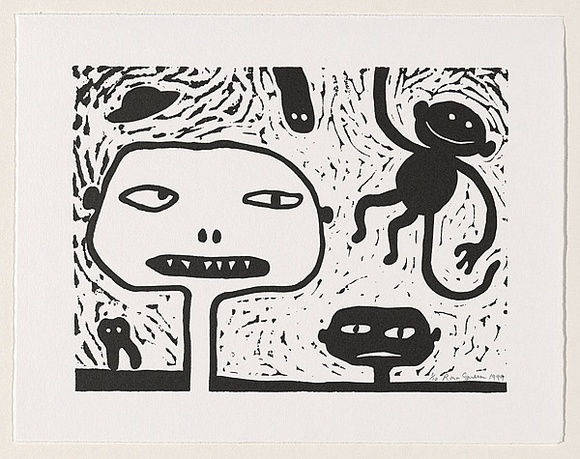 Title: b'Untitled.' | Date: 1999 | Technique: b'linocut, printed in black ink, from one block' Title: b'Untitled.' | Date: 1999 | Technique: b'linocut, printed in black ink, from one block'