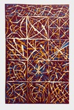 Artist: b'Shearer, Mitzi.' | Title: b'Book cover design' | Date: 1978 | Technique: b'linocut, printed in colour, from four blocks'