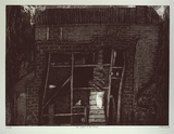Artist: Edwards, Annette. | Title: The shadow of past things | Date: 1985 | Technique: softground etching and aquatint, printed in black ink, from one plate