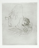 Artist: BOYD, Arthur | Title: Icarus falling. | Date: 1971 | Technique: etching, printed in black ink, from one plate | Copyright: Reproduced with permission of Bundanon Trust