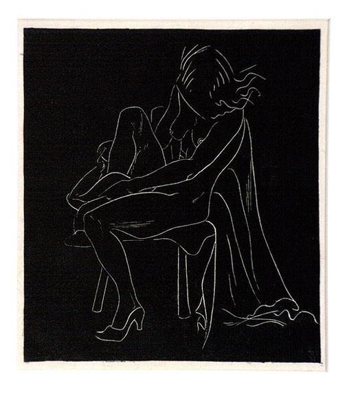 Artist: b'Perry, Adelaide.' | Title: b'Girl dressing' | Date: 1930 | Technique: b'linocut, printed in black ink, from one block' | Copyright: b'\xc2\xa9 Adelaide Perry' Artist: b'Perry, Adelaide.' | Title: b'Girl dressing' | Date: 1930 | Technique: b'linocut, printed in black ink, from one block' | Copyright: b'\xc2\xa9 Adelaide Perry'