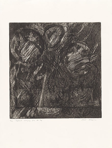 Artist: b'MEYER, Bill' | Title: b'Sephirot emerging from the gap' | Date: 1981 | Technique: b'etching and aquatint, printed in black ink, from one plate' | Copyright: b'\xc2\xa9 Bill Meyer' Artist: b'MEYER, Bill' | Title: b'Sephirot emerging from the gap' | Date: 1981 | Technique: b'etching and aquatint, printed in black ink, from one plate' | Copyright: b'\xc2\xa9 Bill Meyer'