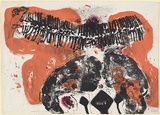 Artist: Hessing, Leonard. | Title: The Night is a Long Snake | Date: 1964 | Technique: lithograph, printed in colour, from three zinc plates