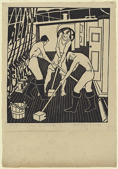 Artist: b'Beatty, Margaret.' | Title: b'Holy Stone, Joseph Conrad.' | Date: 1936 | Technique: b'linocut, printed in black ink, from one block' Artist: b'Beatty, Margaret.' | Title: b'Holy Stone, Joseph Conrad.' | Date: 1936 | Technique: b'linocut, printed in black ink, from one block'
