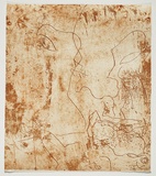 Artist: PARR, Mike | Title: Alphabet/Haemorrhage. | Date: 1992-93 | Technique: etching, printed in red ochre ink, from one plate