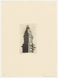 Artist: Dunlop, Brian. | Title: Tower (ed doc. 'working title - Tower') | Date: 1988, October | Technique: etching, printed in black ink, from one plate