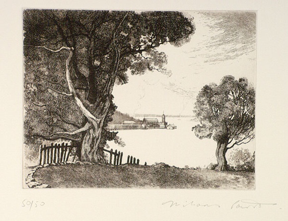 Artist: b'FEINT, Adrian' | Title: bMilson's Point. | Date: 1924 | Technique: b'etching, printed in black ink, from one plate' | Copyright: b'Courtesy the Estate of Adrian Feint' Artist: b'FEINT, Adrian' | Title: bMilson's Point. | Date: 1924 | Technique: b'etching, printed in black ink, from one plate' | Copyright: b'Courtesy the Estate of Adrian Feint'