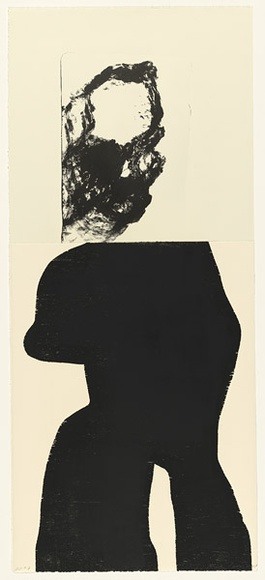 Artist: b'PARR, Mike' | Title: b'not titled.' | Date: 2001 | Technique: b'lithograph, printed in black ink, from one stone; woodcut, printed in black ink, from one block' Artist: b'PARR, Mike' | Title: b'not titled.' | Date: 2001 | Technique: b'lithograph, printed in black ink, from one stone; woodcut, printed in black ink, from one block'