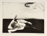 Artist: BALDESSIN, George | Title: Night personages II. | Date: 1965 | Technique: etching and aquatint, printed in black ink, from one plate