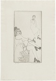 Artist: WALKER, Murray | Title: Marlene and one hand maiden. | Date: 1972 | Technique: etching, printed in black ink, from one plate