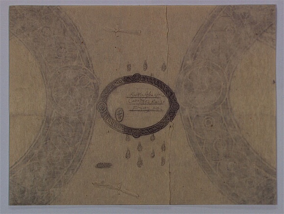 Artist: b'Johnstone, Ruth.' | Title: b'Document' | Date: 1995 | Technique: b'rubbing in graphite, printed in grey ink, from one block' Artist: b'Johnstone, Ruth.' | Title: b'Document' | Date: 1995 | Technique: b'rubbing in graphite, printed in grey ink, from one block'