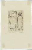 Artist: MADDOCK, Bea | Title: Street reflection. | Date: October 1964 | Technique: drypoint, printed in black ink, from one plate