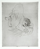 Artist: BOYD, Arthur | Title: Icarus falling. | Date: 1971 | Technique: etching, printed in black ink, from one plate | Copyright: Reproduced with permission of Bundanon Trust