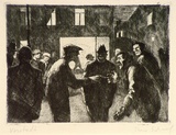 Artist: Scharf, Theo. | Title: Vorstadt [suburb] | Date: c.1955 | Technique: etching | Copyright: © The Estate of Theo Scharf.