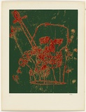 Artist: Nolan, Sidney. | Title: Skull with crosses | Date: 1966 | Technique: screenprint, printed in colour, from three stencils
