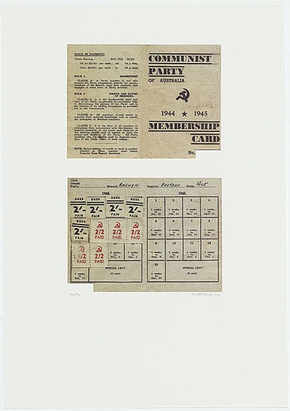 Artist: b'Rooney, Robert.' | Title: b'The red card' | Date: 2001, July - August | Technique: b'photolithograph, printed in colour, from four colour-separation plates' | Copyright: b'Courtesy of Tolarno Galleries' Artist: b'Rooney, Robert.' | Title: b'The red card' | Date: 2001, July - August | Technique: b'photolithograph, printed in colour, from four colour-separation plates' | Copyright: b'Courtesy of Tolarno Galleries'