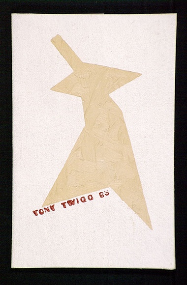 Artist: b'Twigg, Tony.' | Title: b'Shadow, tango, sculpture [Beige abstract form on the cover] (Book of 20 leaves containing 19 illustrations).' | Date: 1983 | Technique: b'stamped print'