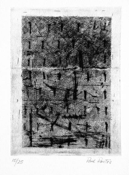 Artist: b'Partos, Paul.' | Title: b'not titled' | Date: 1985 | Technique: b'etching, engraving, printed in black ink, from one plate'