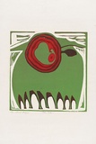 Artist: MEYER, Bill | Title: Cow green | Date: 1960 | Technique: linocut, printed in colour by the reduction process, from one block | Copyright: © Bill Meyer