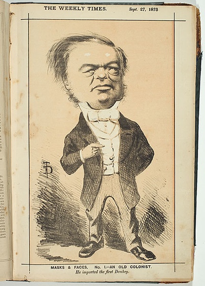 Title: b'An old colonist [The Hon. John Thomas Smith].' | Date: 27 September 1873 | Technique: b'lithograph, printed in colour, from multiple stones'