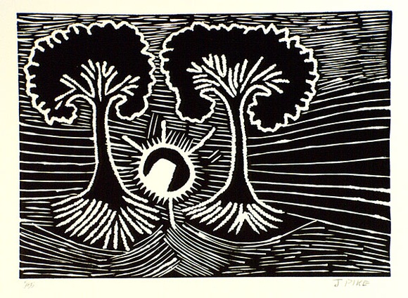 Artist: b'Pike, Jimmy.' | Title: b'Jila Jumu' | Date: 1985 | Technique: b'screenprint, printed in black ink, from one stencil' Artist: b'Pike, Jimmy.' | Title: b'Jila Jumu' | Date: 1985 | Technique: b'screenprint, printed in black ink, from one stencil'