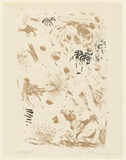 Artist: MACQUEEN, Mary | Title: Zebras and camels | Date: c.1974 | Technique: lithograph, printed in colour, from multiple plates, in brown and black ink | Copyright: Courtesy Paulette Calhoun, for the estate of Mary Macqueen