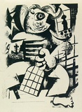 Artist: French, Len. | Title: (Ancient mariner). | Date: (1955) | Technique: lithograph, printed in black ink, from one plate | Copyright: © Leonard French. Licensed by VISCOPY, Australia