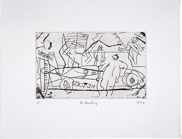 Artist: Furlonger, Joe. | Title: Refueling | Date: 1992, May-July | Technique: etching and drypoint, printed in black ink, from one plate