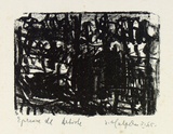 Artist: Halpern, Stacha. | Title: not titled [Paris scene] | Date: 1965, November | Technique: lithograph, printed in black ink, from one stone [or plate]