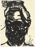 Artist: PARR, Mike | Title: not titled. | Date: 1995 | Technique: lithograph, printed in black ink, from one stone