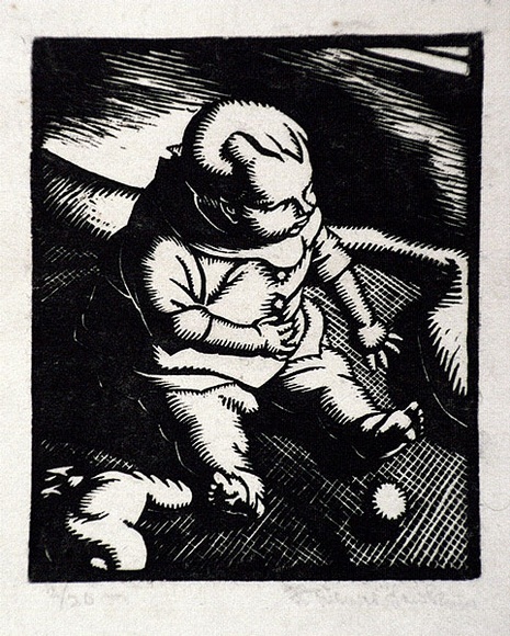 Artist: b'Hawkins, Weaver.' | Title: b'At play' | Date: c.1927 | Technique: b'woodcut, printed in black ink, from one block' | Copyright: b'The Estate of H.F Weaver Hawkins' Artist: b'Hawkins, Weaver.' | Title: b'At play' | Date: c.1927 | Technique: b'woodcut, printed in black ink, from one block' | Copyright: b'The Estate of H.F Weaver Hawkins'
